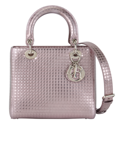 Medium Lady Dior Micro Cannage, front view